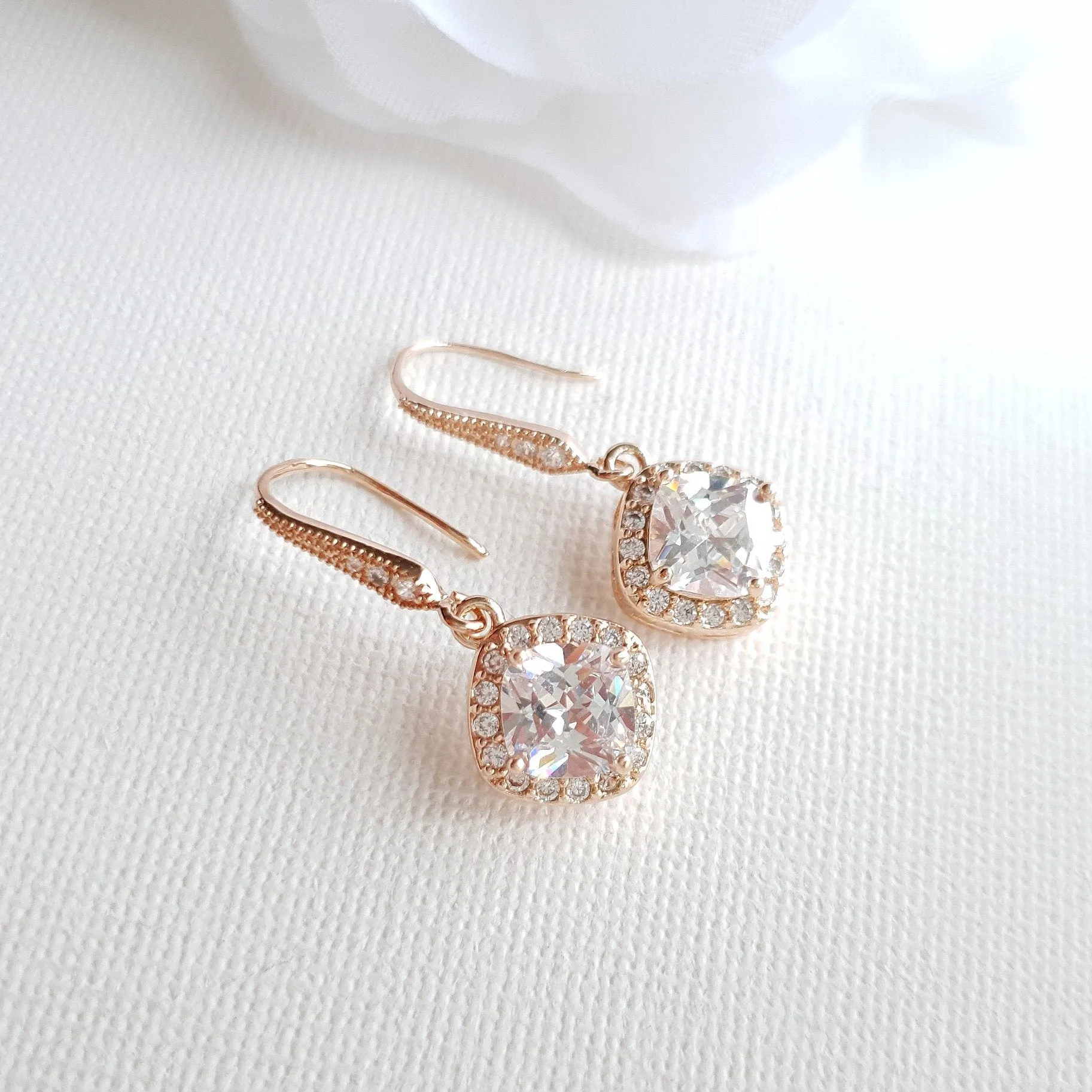 Rhombus Earrings in 14K Gold Plating- Celia