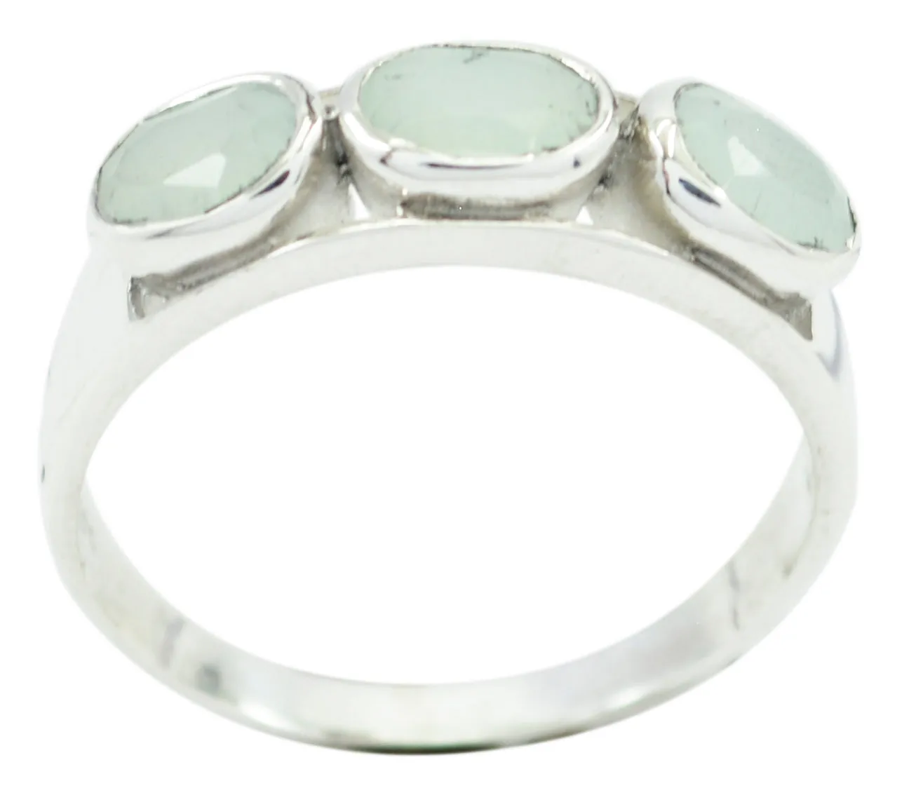 Riyo Dainty Gem Aqua Chalcedony Sterling Silver Rings Great Jewelry