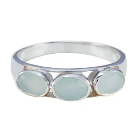 Riyo Dainty Gem Aqua Chalcedony Sterling Silver Rings Great Jewelry