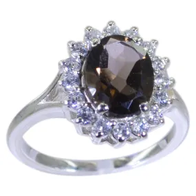 Riyo Drop-Dead Gems Smoky Quartz Sterling Silver Rings Lagos Jewelry