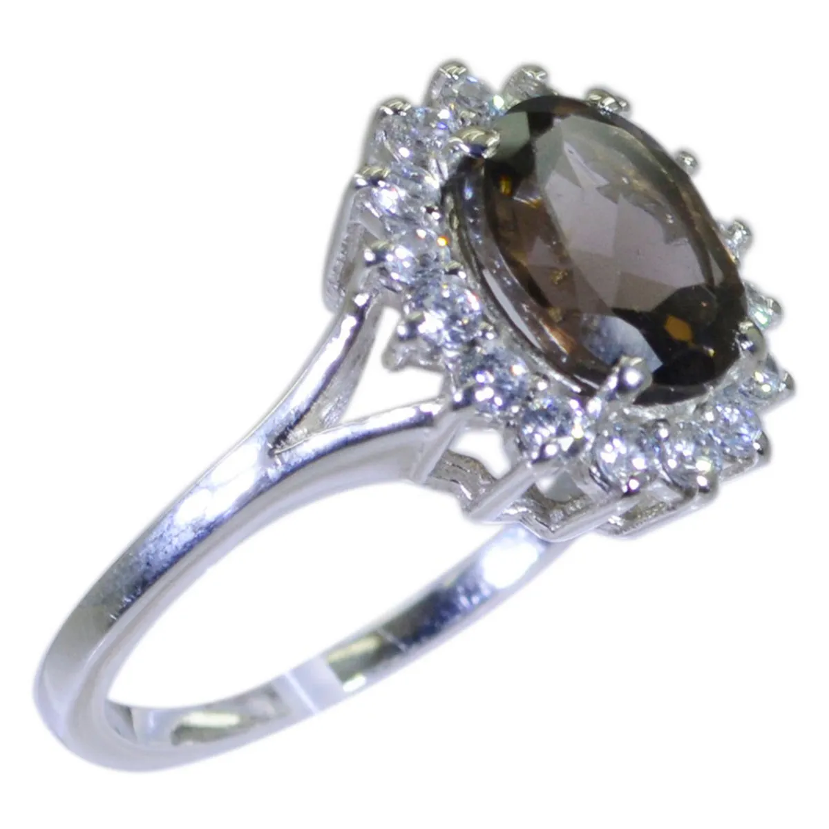 Riyo Drop-Dead Gems Smoky Quartz Sterling Silver Rings Lagos Jewelry