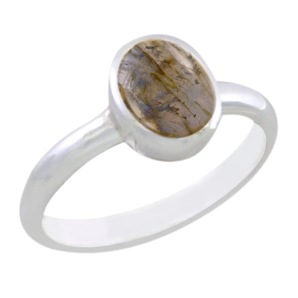 Riyo Fine Gemstone Labradorite Solid Silver Ring Personalized