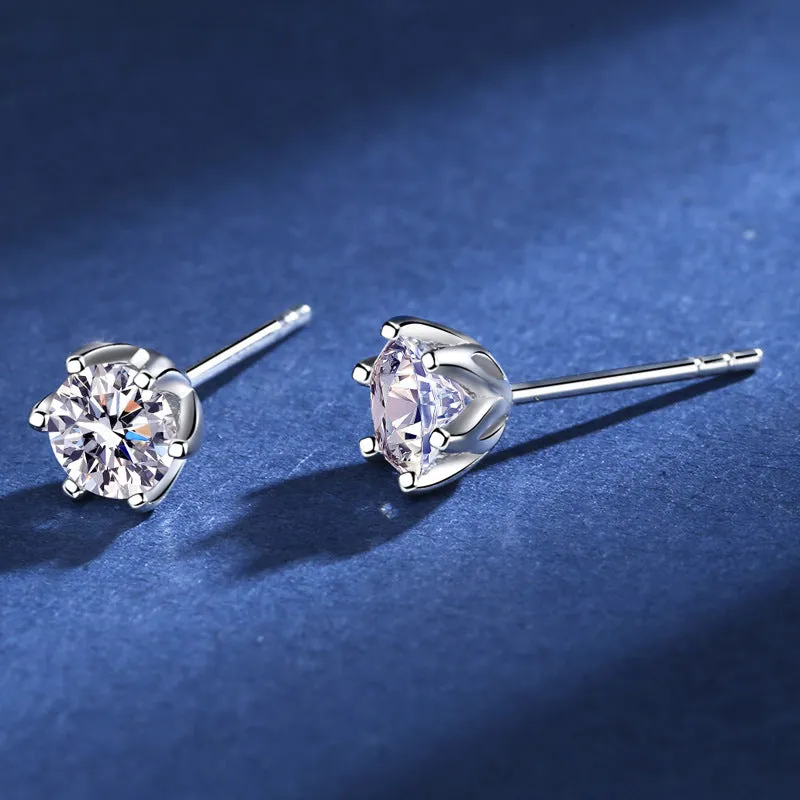 S925 Silver Louboutin Fashion Moissanite Stud Earrings