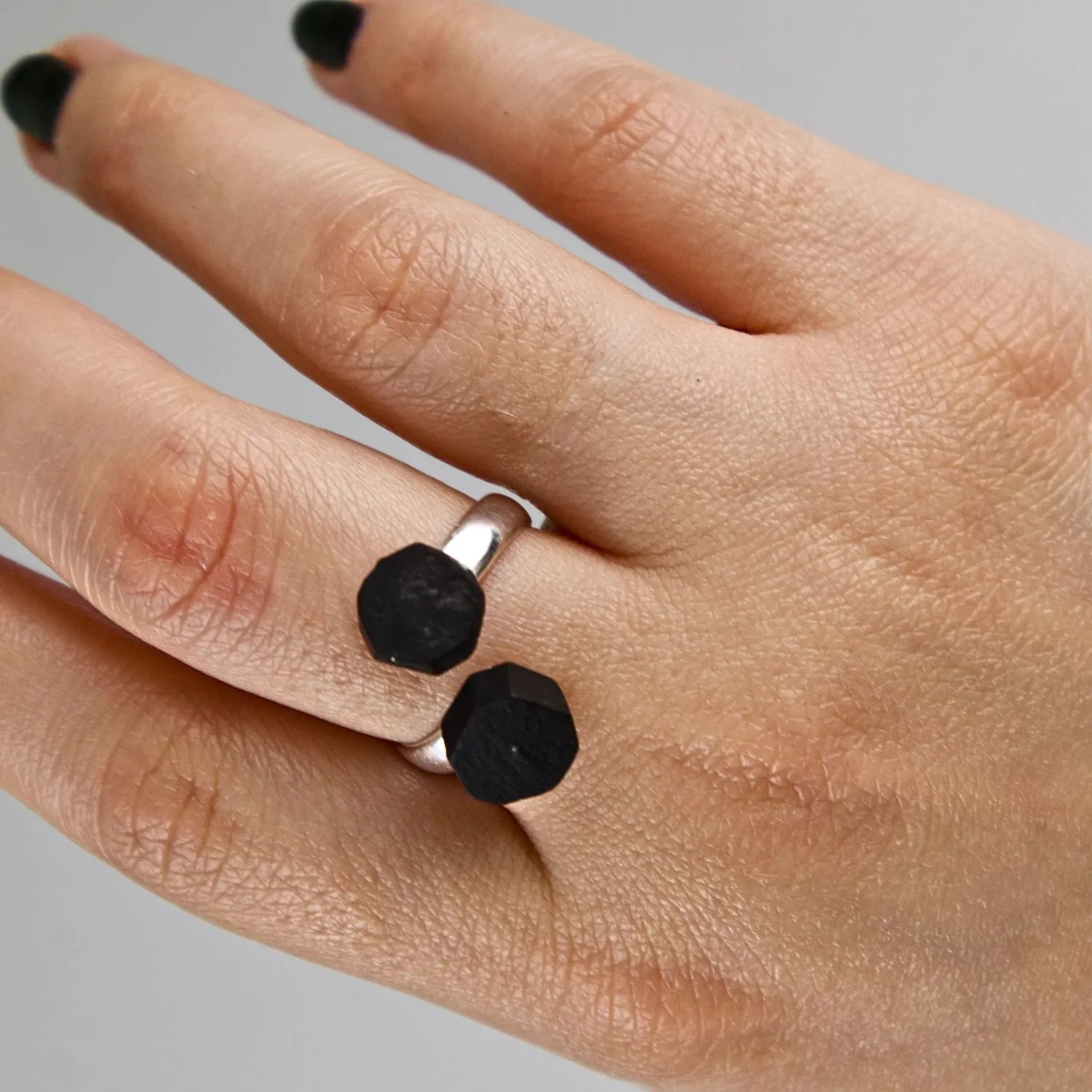 Shungite Adjustable Ring