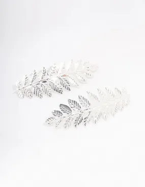 Silver Detailed Vine Hair Clip Pack