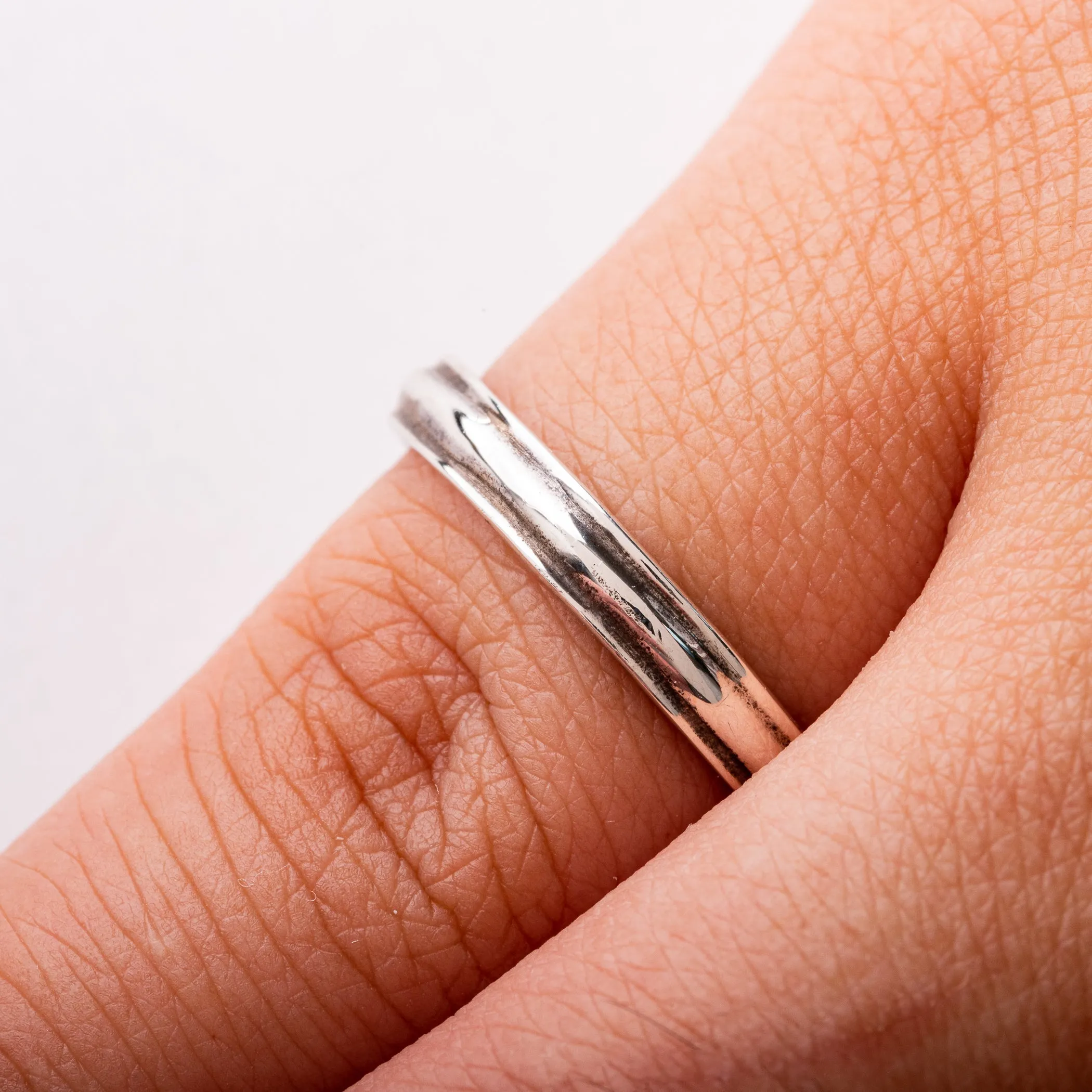 Silver Groove Ring