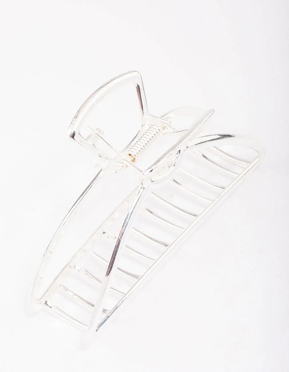 Silver Large Outline Hair Claw Clip