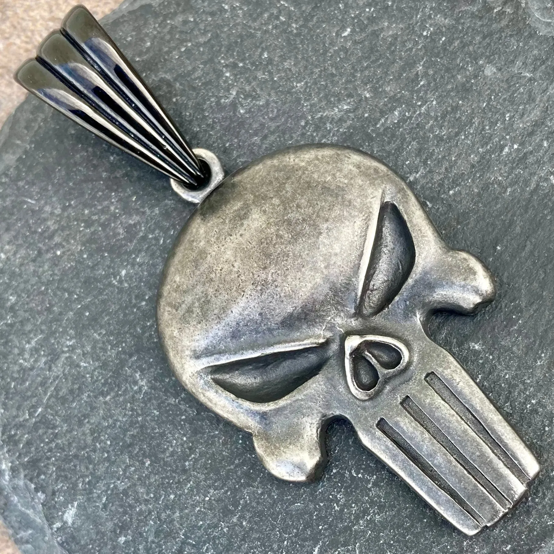 Skull Galvanized Pendant - Necklace (466)