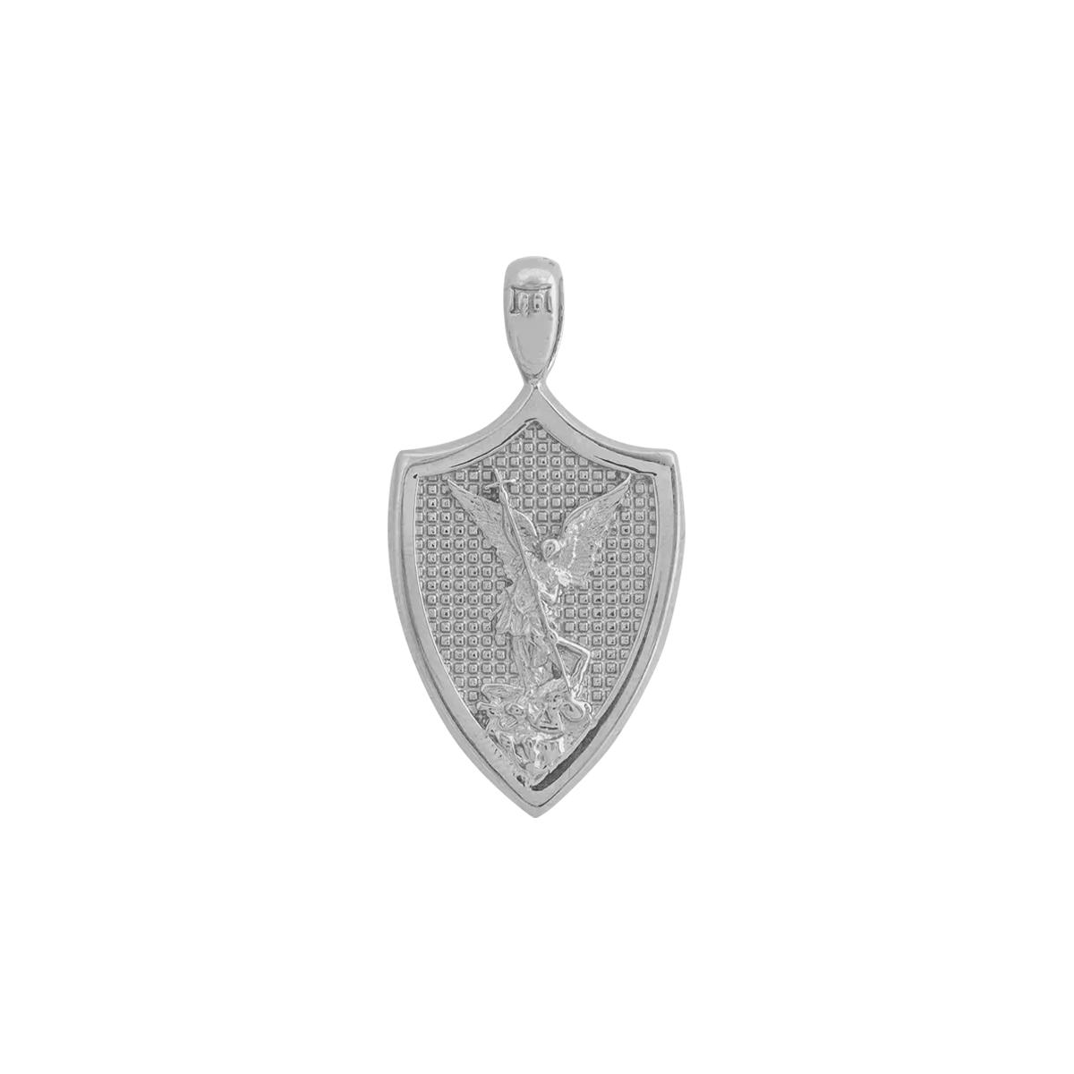 St. Michael Pendant - White Gold