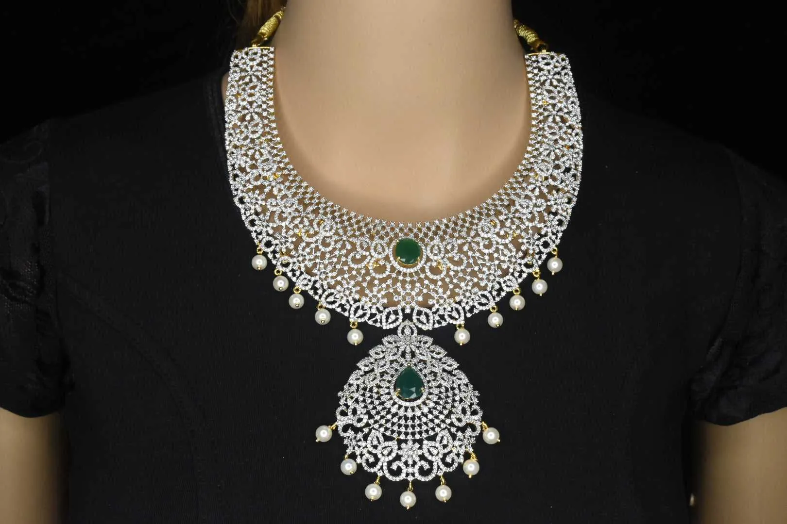 Statement American Diamond Necklace