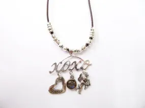 Sterling Silver charms xoxo Love Mother necklace