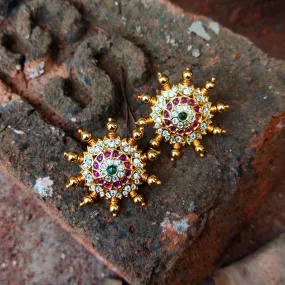 Studs Earrings with kempu & Czs By Asp Fashion Jewellery