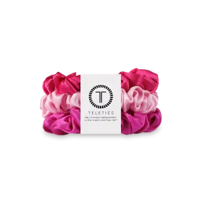 Teleties Silk Scrunchies - Large Band Pack of 3 - Rosé All Day