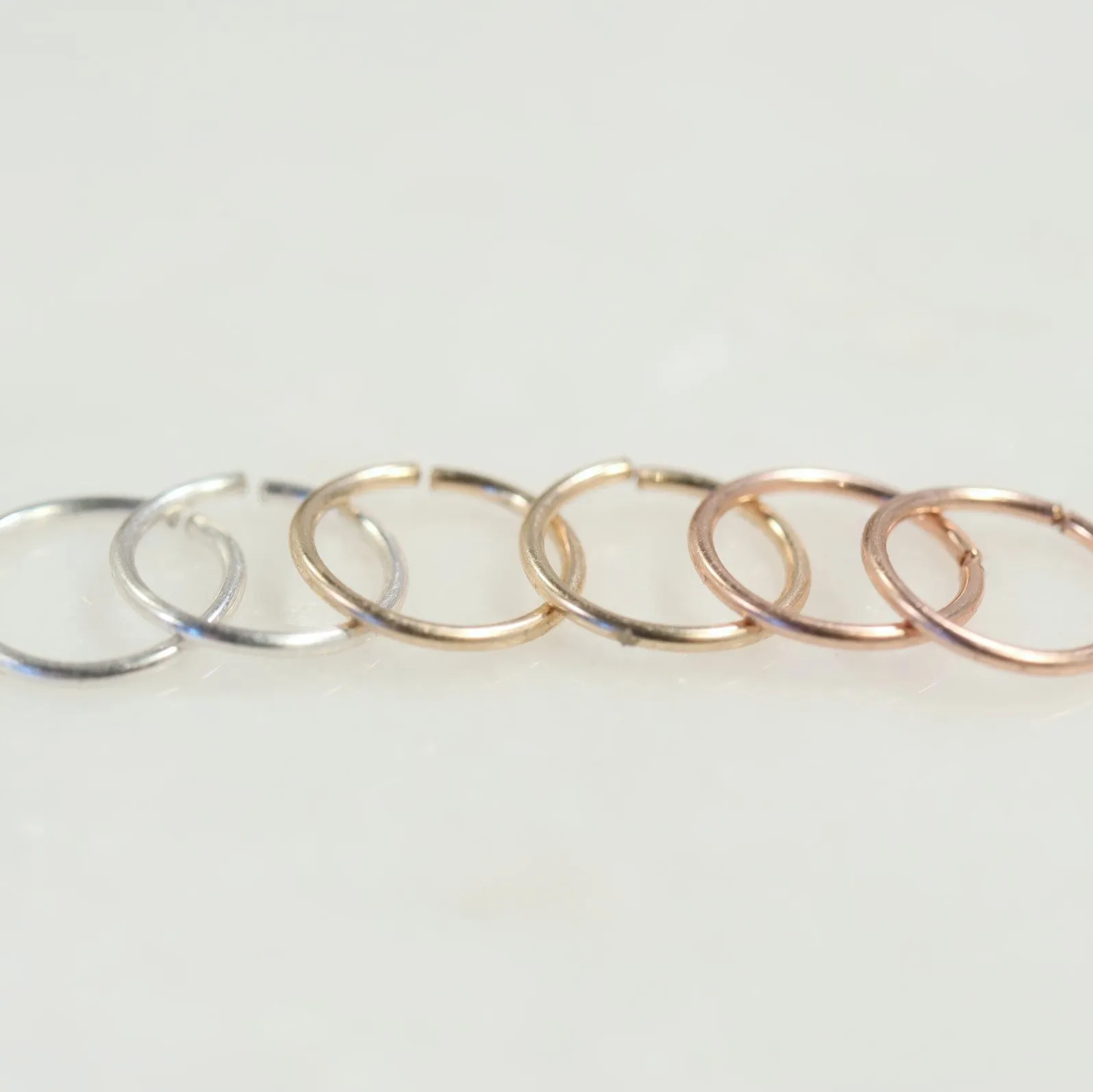 Tiny Hoop Earring Plain Endless - Choose Your Diameter, Gauge, Metal, Hoops For Men & Women