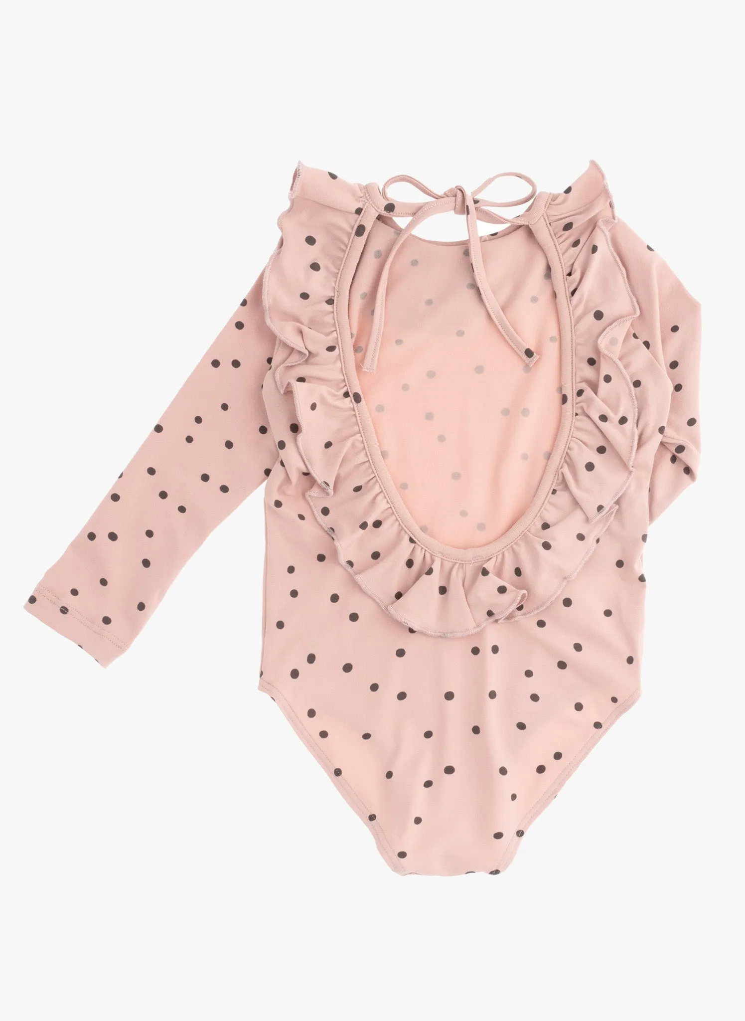 Tocoto Vintage Pink Dots Swimsuit for Kids – Retro-Inspired Swimwear with Playful Pattern