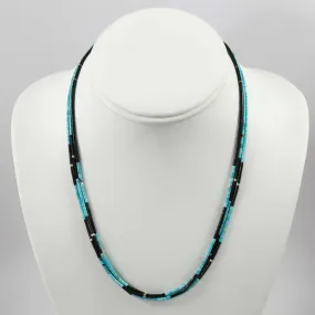 Turquoise and Jet Necklace