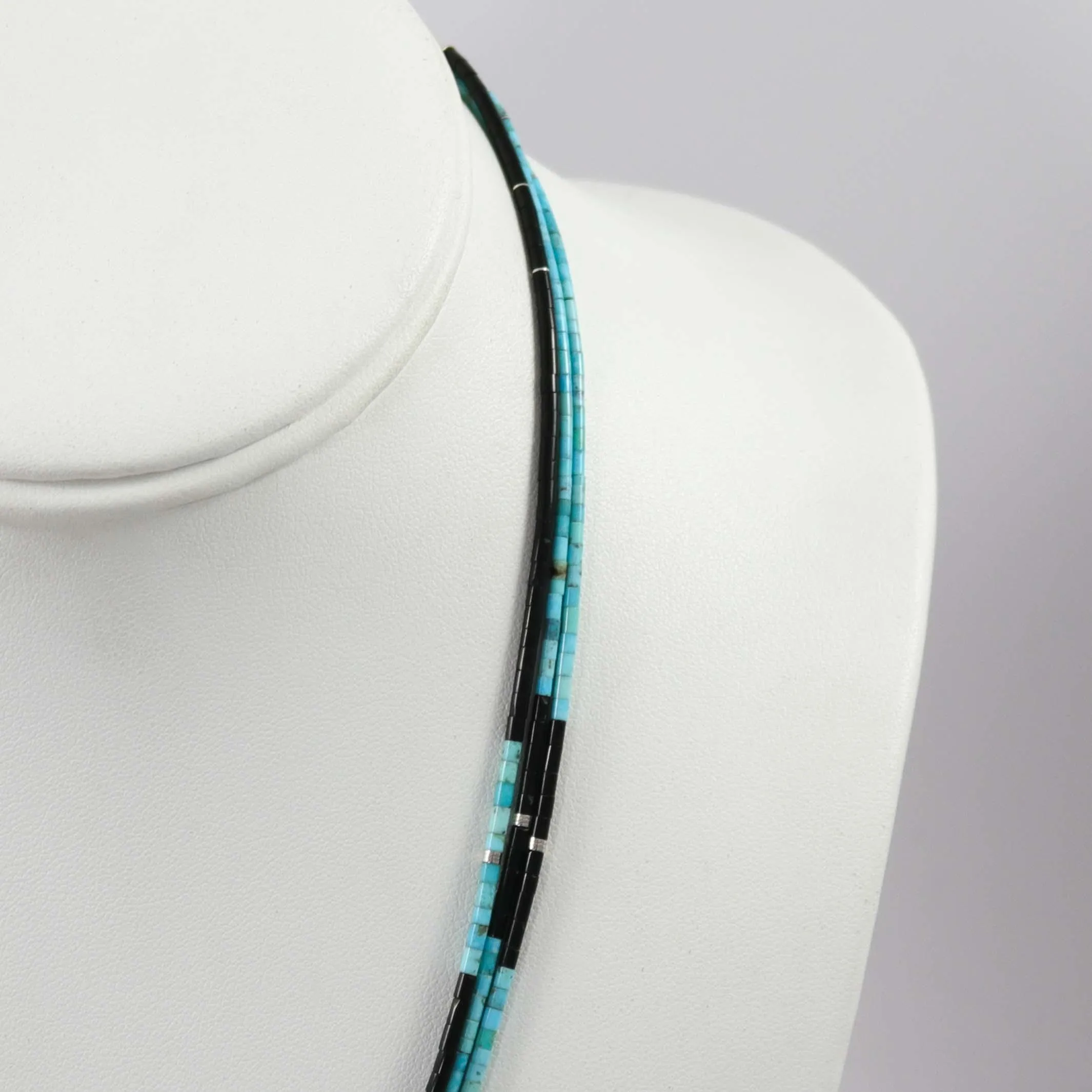 Turquoise and Jet Necklace