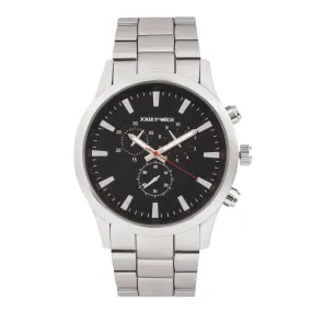 Vader Black Dial Silver Metallic Strap Watch