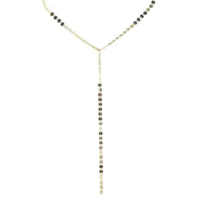 VERMEIL SEQUIN DISC LONG LARIAT CHOKER