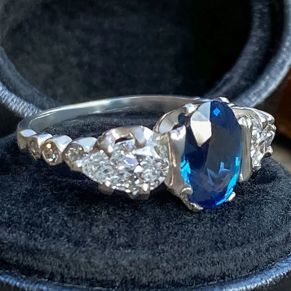 Vintage Sapphire & Diamond Ring