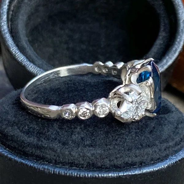 Vintage Sapphire & Diamond Ring