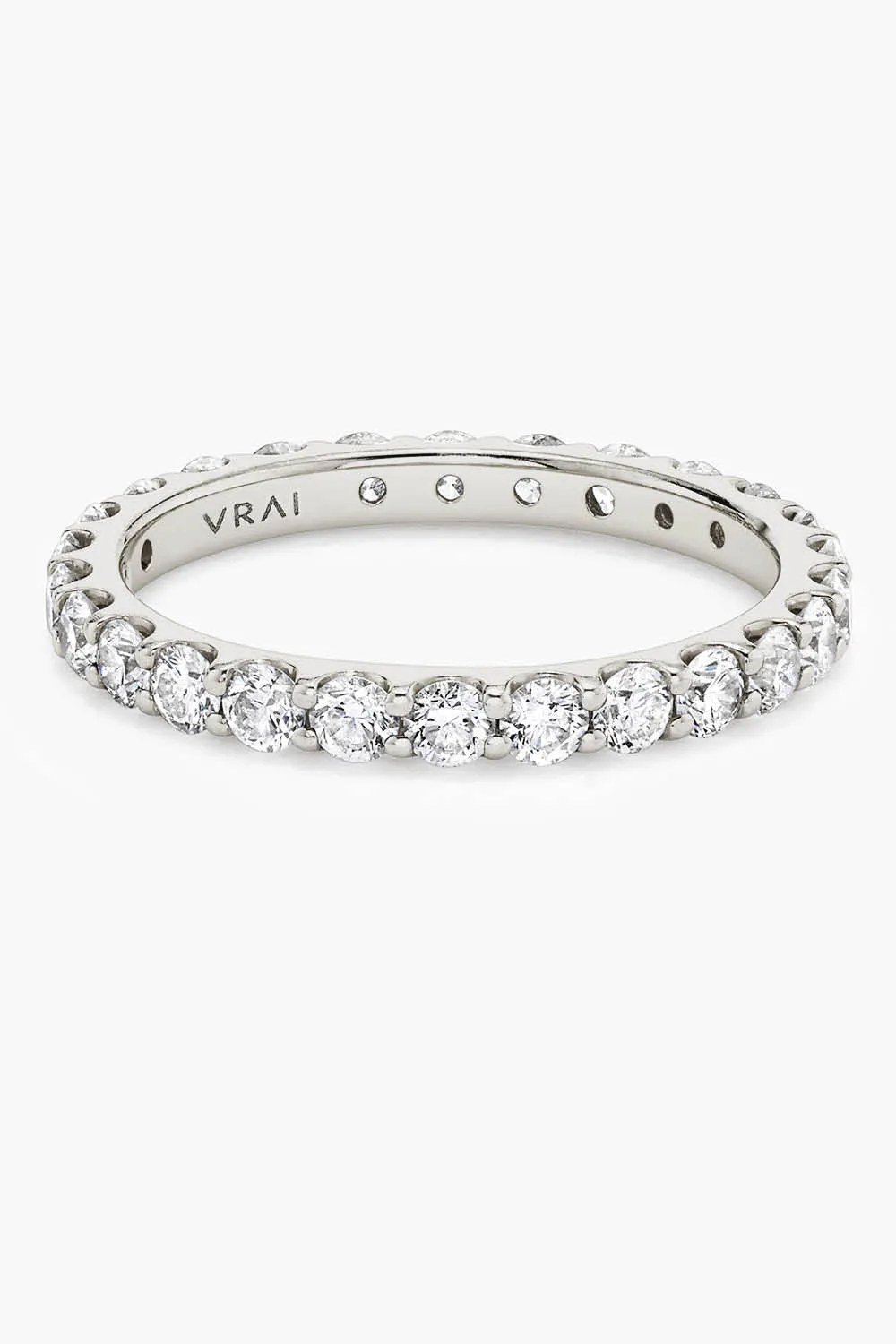 VRAI Round Eternity Band in White Gold