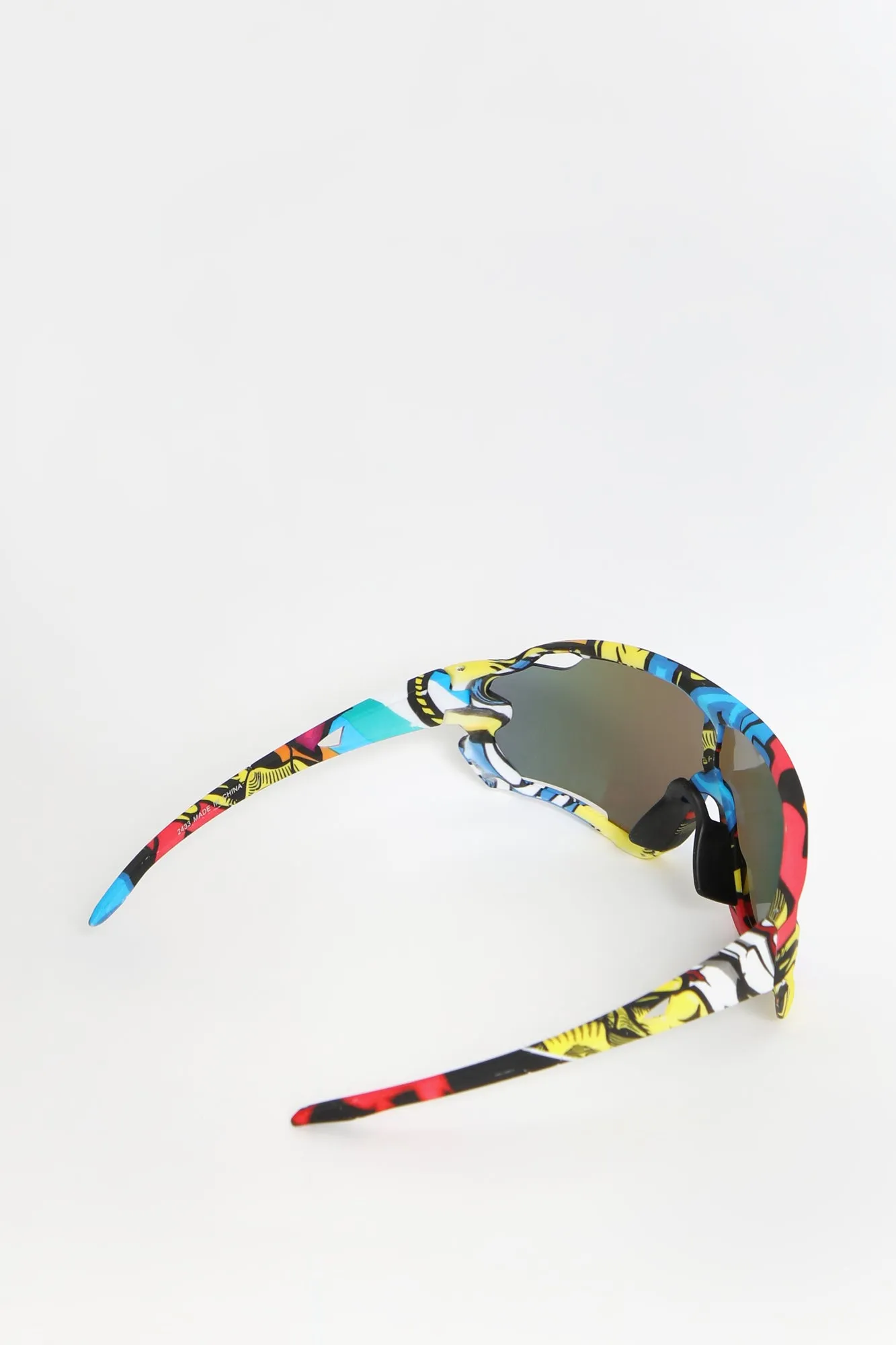 West49 Printed Shield Sunglasses