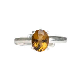 Whiskey Quartz Adjustable Ring