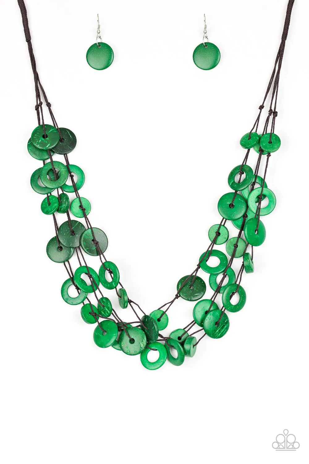 Wonderfully Walla Walla - Green Paparazzi Necklace